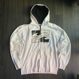 Billabong White and Black Wave Hoodie